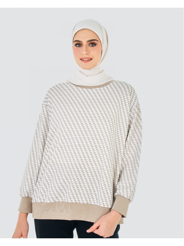 DISNEY X NAELOFAR ALADDIN MONOGRAM JUMPER - DUSTY BROWN
