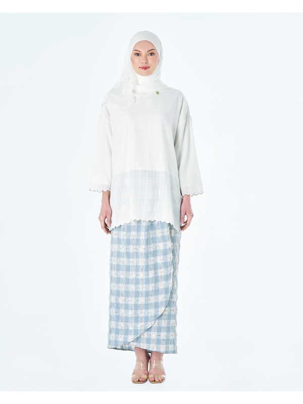  ANGGUN MIDI KURUNG SET - OFF WHITE
