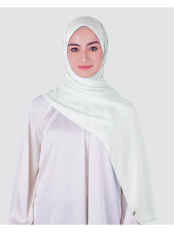 DOTTY TEXTURED CHIFFON SHAWL - WHITE