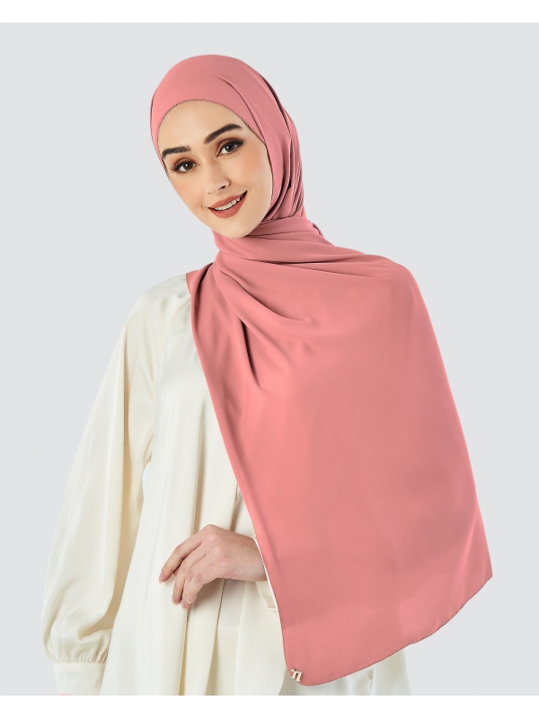 EILA CHIFFON SHAWL - DUSTY ROSE