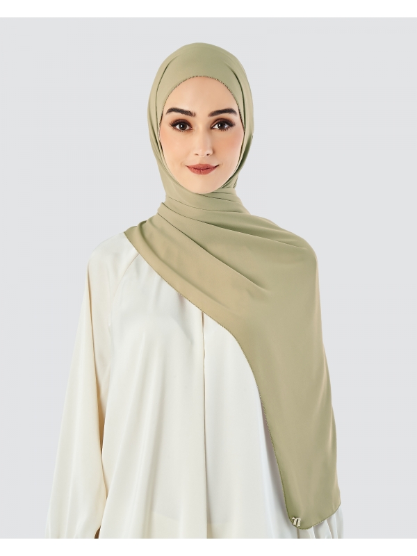 EILA CHIFFON SHAWL - LIGHT TAN