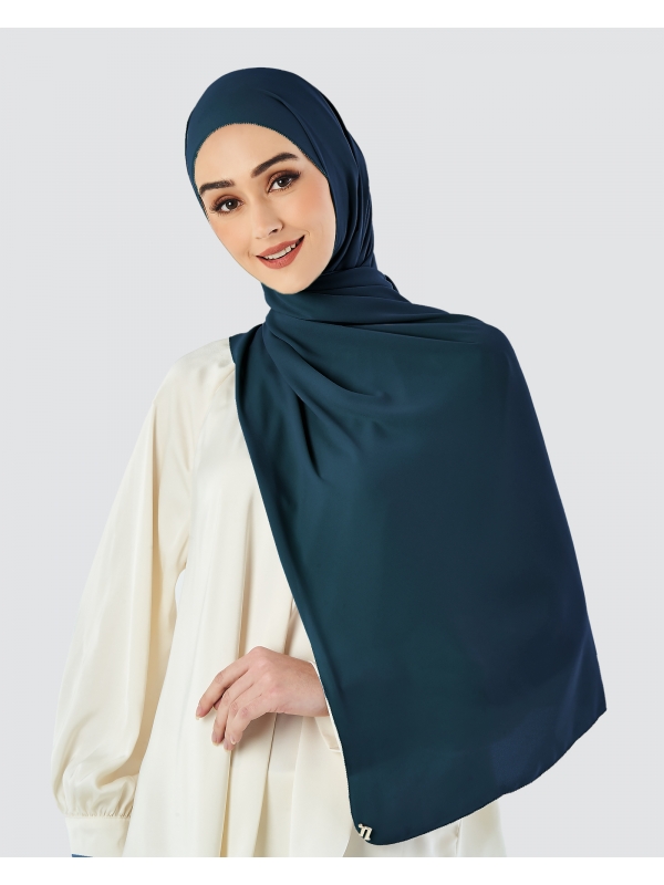 EILA CHIFFON SHAWL - TWILIGHT BLUE