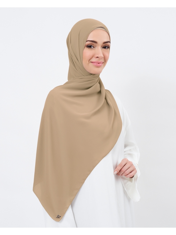 EILA CHIFFON SHAWL - HAZELNUT TAN