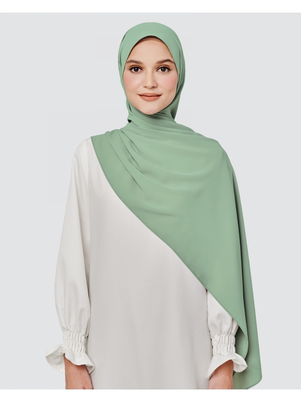 MAYA MATTE SATIN SHAWL - OLIVE