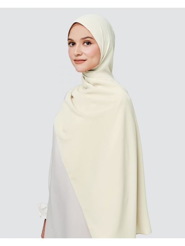 MAYA MATTE SATIN SHAWL - OFF WHITE