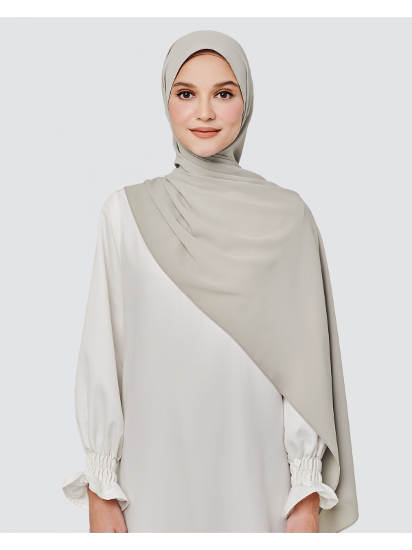 MAYA MATTE SATIN SHAWL - TAUPE