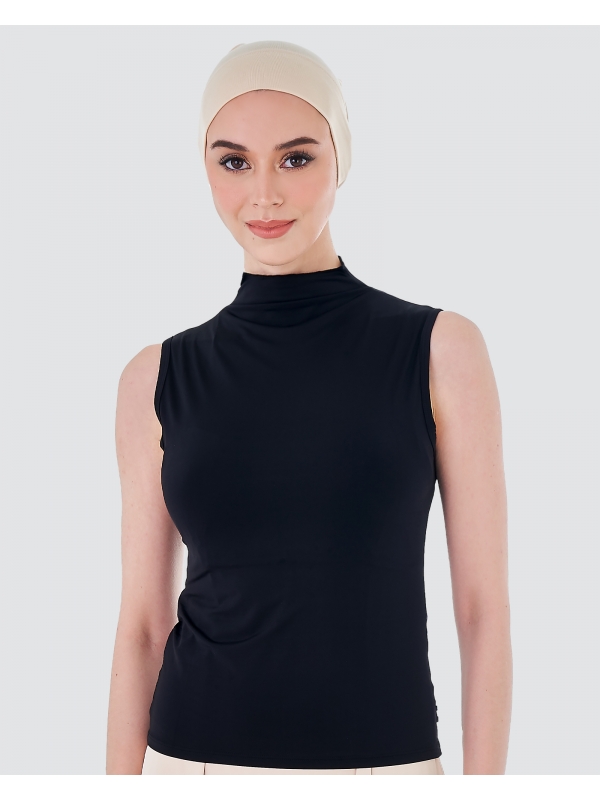 NWEAR HIGH NECK SLEEVELESS TOP - BLACK 