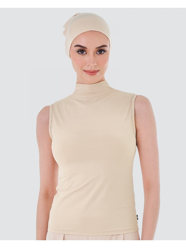 NWEAR HIGH NECK SLEEVELESS TOP - NUDE