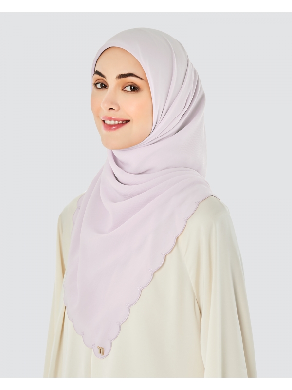 SALOMA EMBROIDERED TEXTURED SQUARE - SOFT LAVENDER