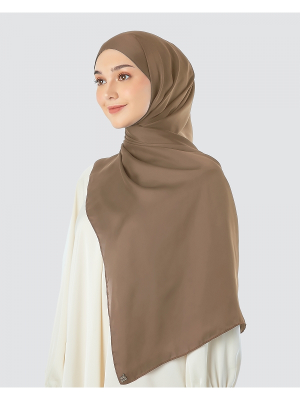 SWARA SATIN SHAWL - BROWNIE