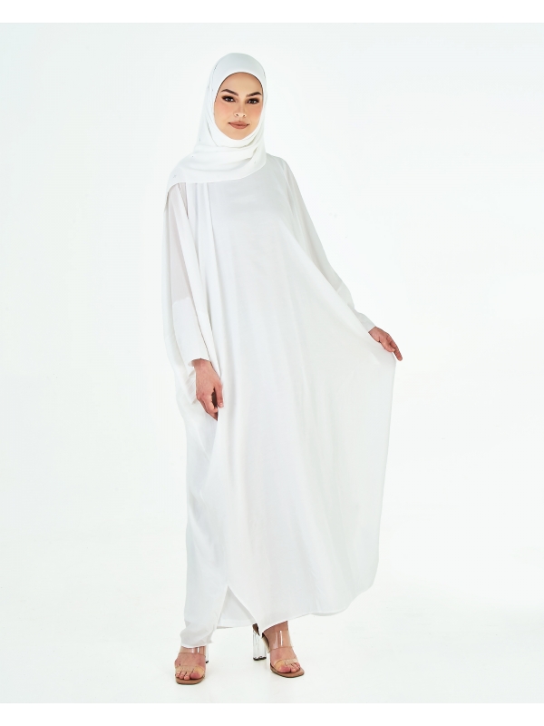 X-PRESS KAFTAN DRESS - WHITE