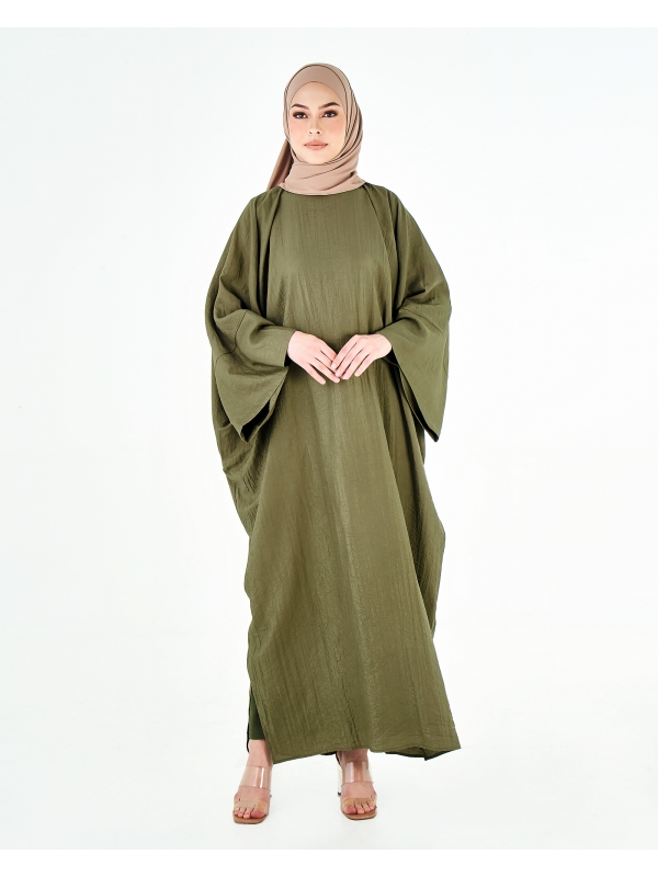 X-PRESS KAFTAN DRESS - OLIVE