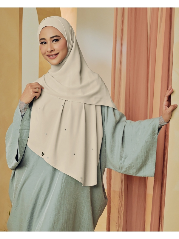 LADY ANNA CRYSTAL CHIFFON SHAWL - SAND