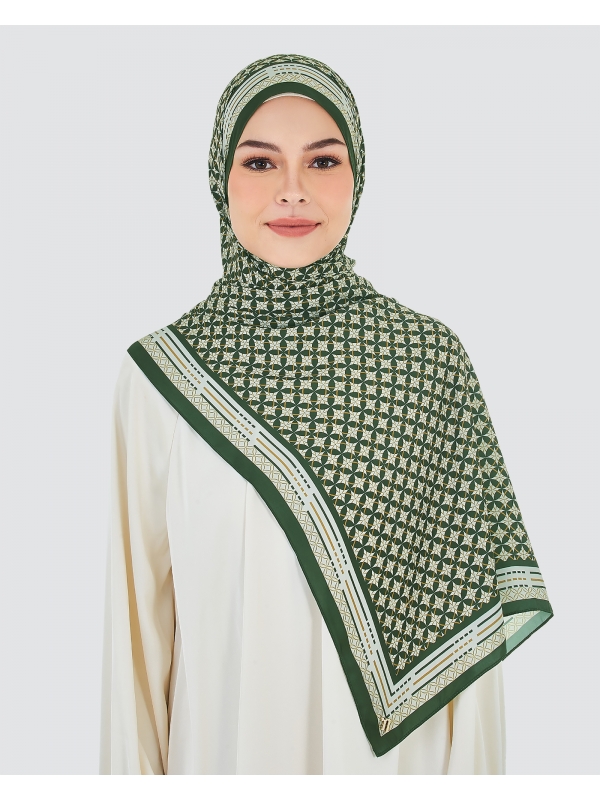 ECHO GEOMETRIC SHAWL - FOREST
