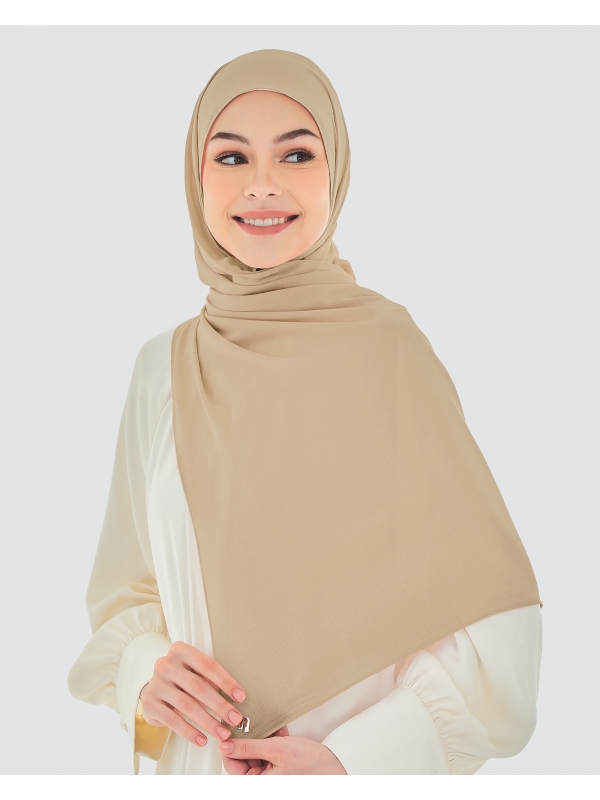 RANIA TEXTURED RAYON SHAWL - PEANUT BUTTER