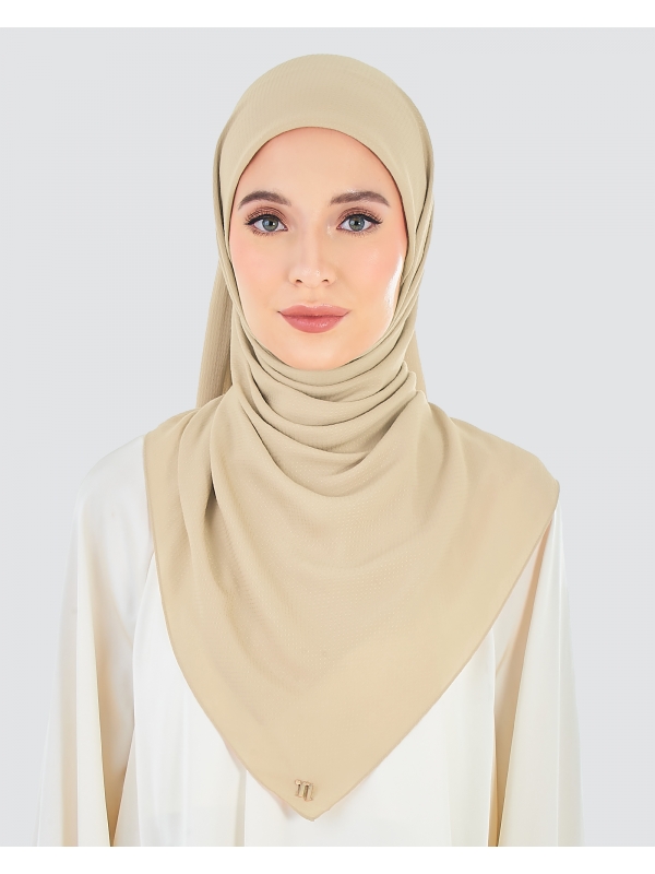 RANIA TEXTURED RAYON SQUARE - SAND