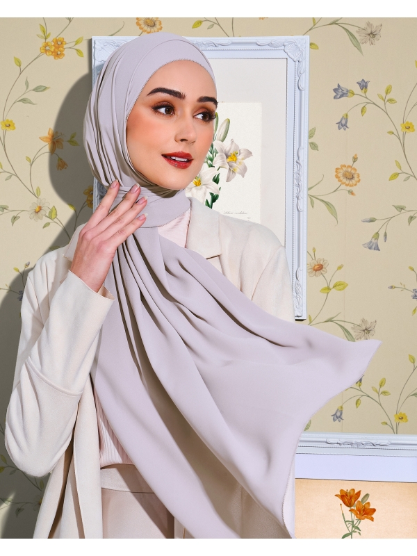 EILA CHIFFON SHAWL - MISTY LILAC