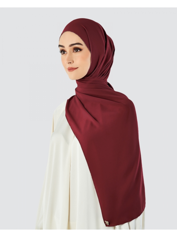 EILA CHIFFON SHAWL - RUBY RED