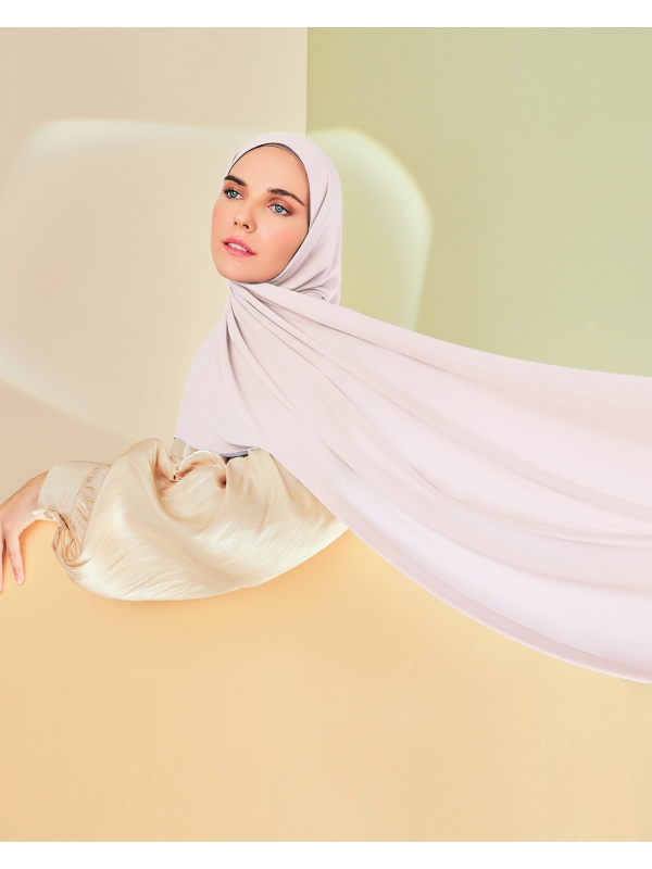 LONG CHIFFON SHAWL - LIGHT PINK