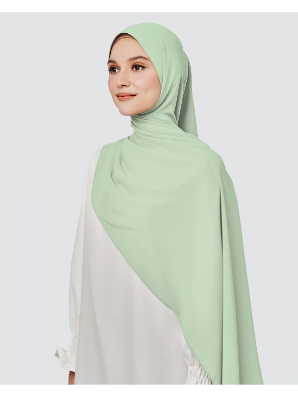 MAYA MATTE SATIN SHAWL - SAGE GREEN