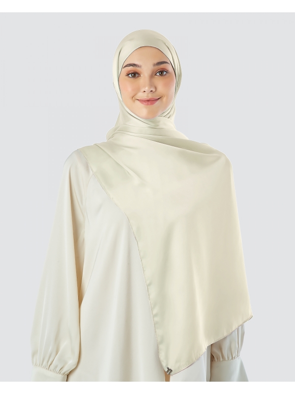 SWARA SATIN SHAWL - COCONUT