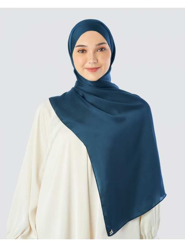 SWARA SATIN SHAWL - TWILIGHT BLUE