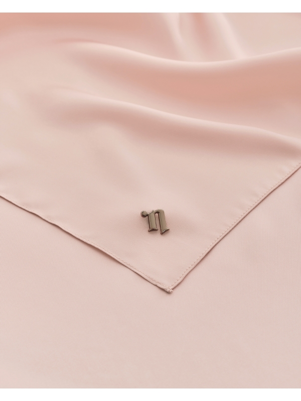 TAHIRA SATIN TWILL SHAWL - PEACH