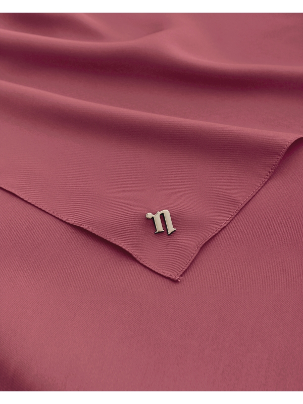 TAHIRA SATIN TWILL SHAWL - PLUM