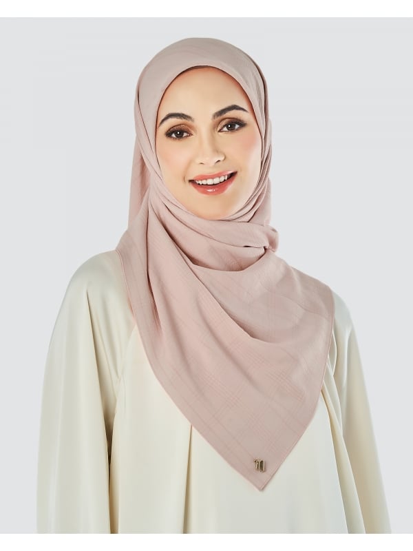 X-PRESS TEXTURED CHIFFON SQUARE - MAUVE