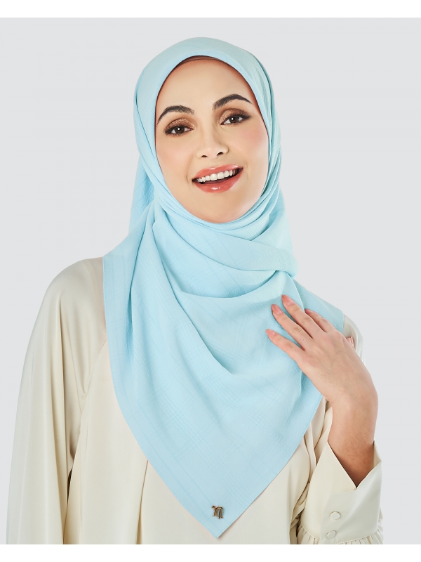 X-PRESS TEXTURED CHIFFON SQUARE - SKY BLUE