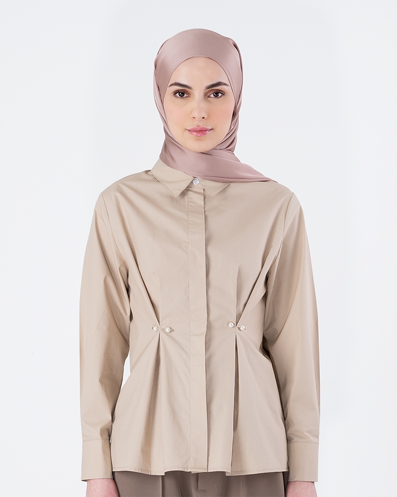 PEARL PINTUCK TOP