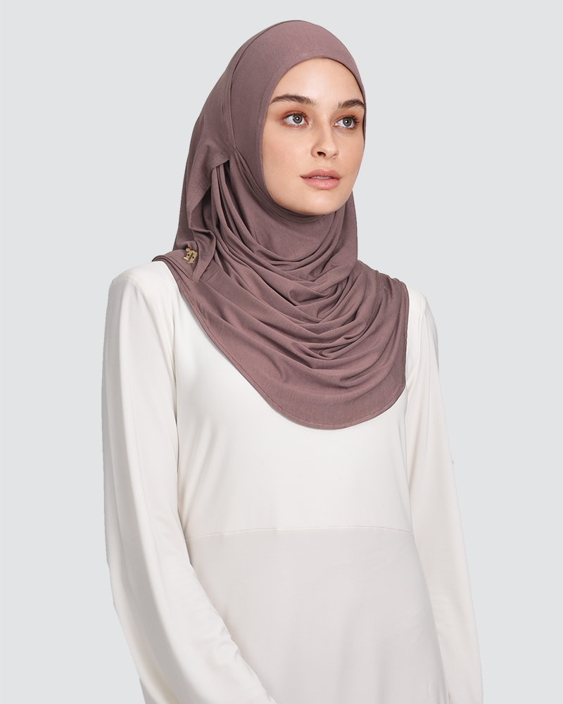 (NEW) BABES LOOP - SMOKEY PALE-MAUVE-BROWN