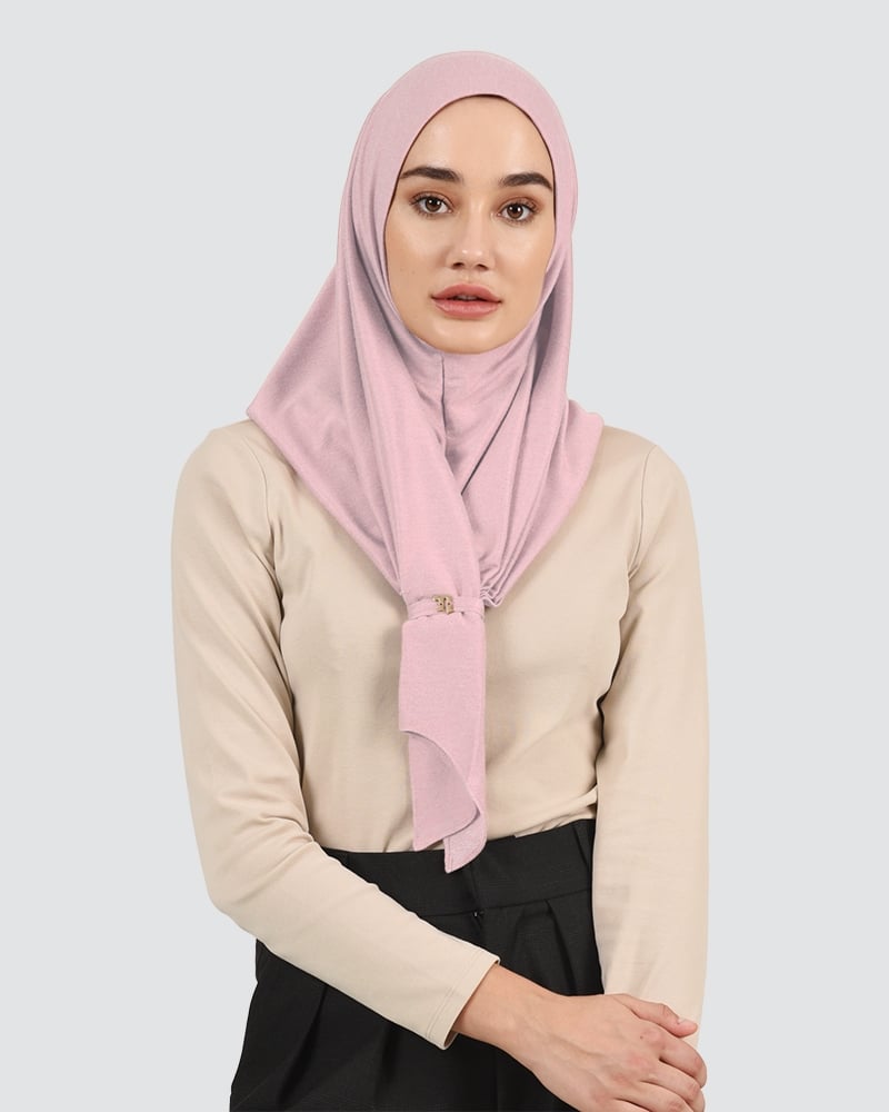 FRONT KNOT DENIM - VERY LIGHT PINK