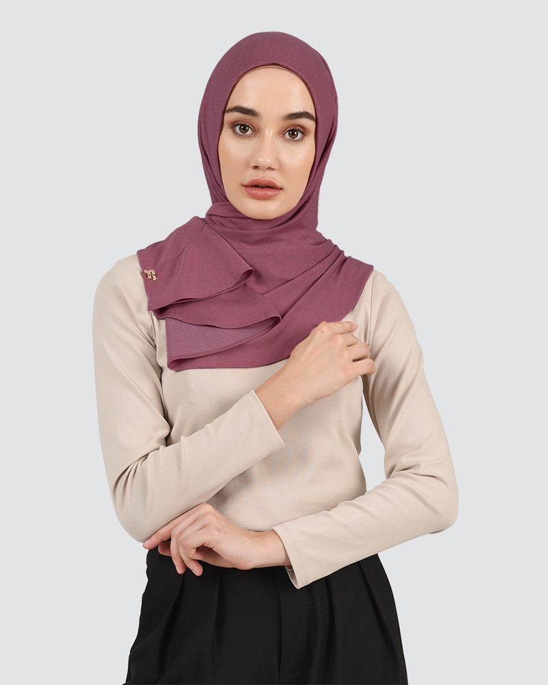 RUFFLED DENIM - SMOKEY MAGENTA