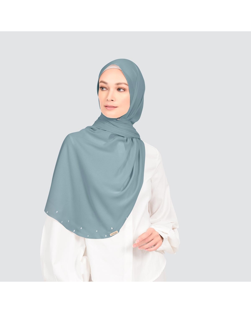 LADY WARDA - MEDIUM SMOKEY TEAL-BLUE