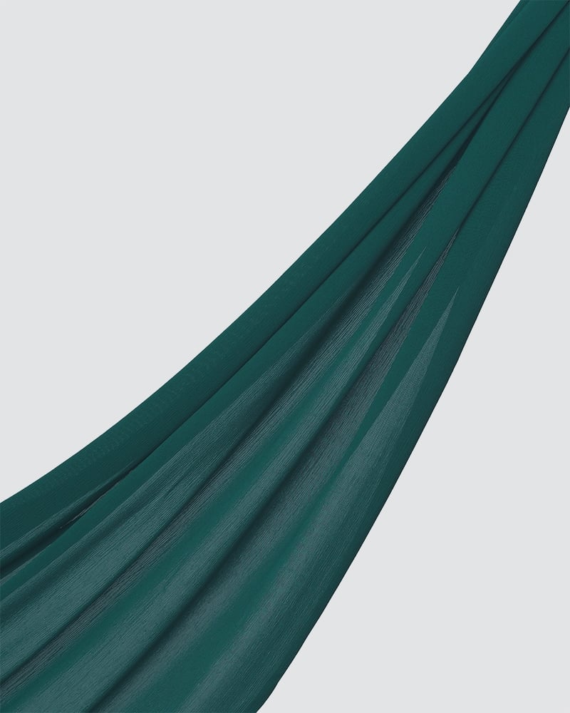 LINIA LINE CHIFFON SHAWL - MEDIUM GREEN-TEAL
