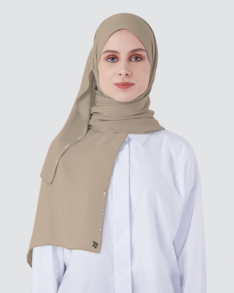 LIYA SHAWL - LIGHT DUSTY MUSHROOM