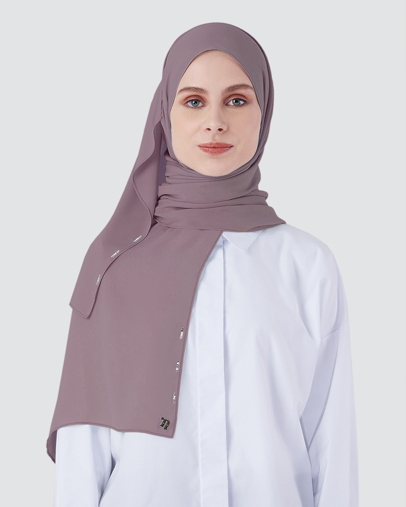LIYA SHAWL - MEDIUM DUSTY MAUVE-PURPLE