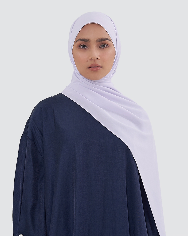 MAYA MATTE SATIN SHAWL - BRIGHT LAVENDER PURPLE