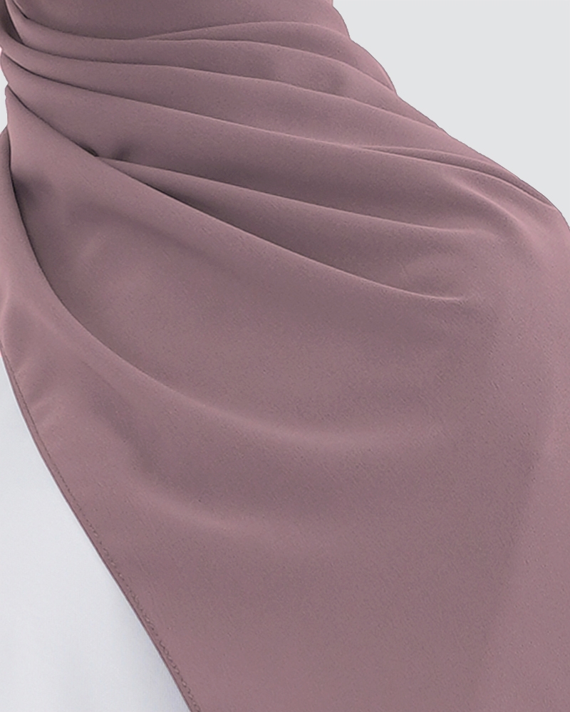 MAYA MATTE SATIN SHAWL - PINKY RED