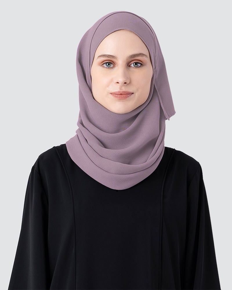 MILDA SHAWL - MEDIUM DUSTY MAUVE-PURPLE