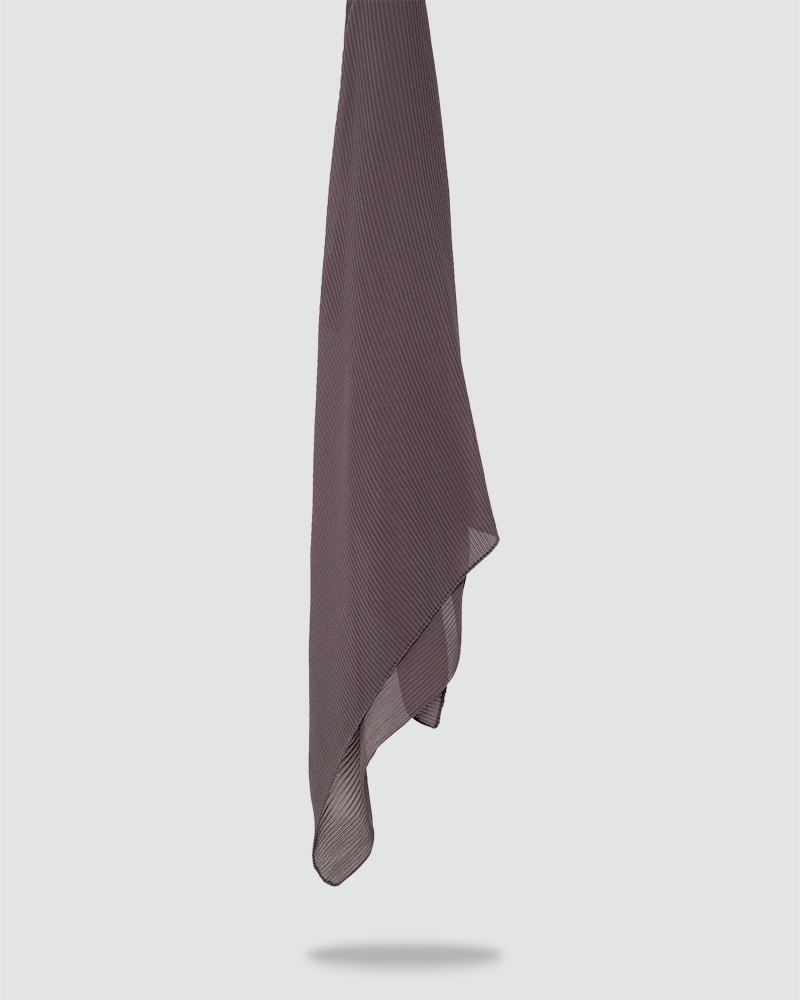 PLIKA SHAWL - MEDIUM BROWN MAUVE
