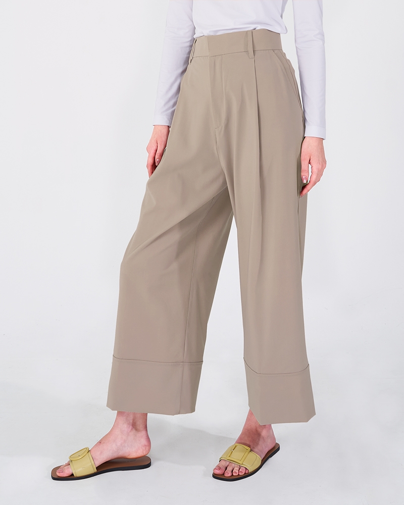 STRAIGHT LEG TROUSERS DEEP MOCHA