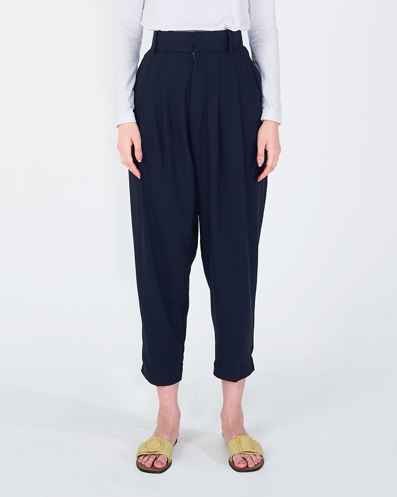 CARROT CUT TROUSERS DENIM BLUE