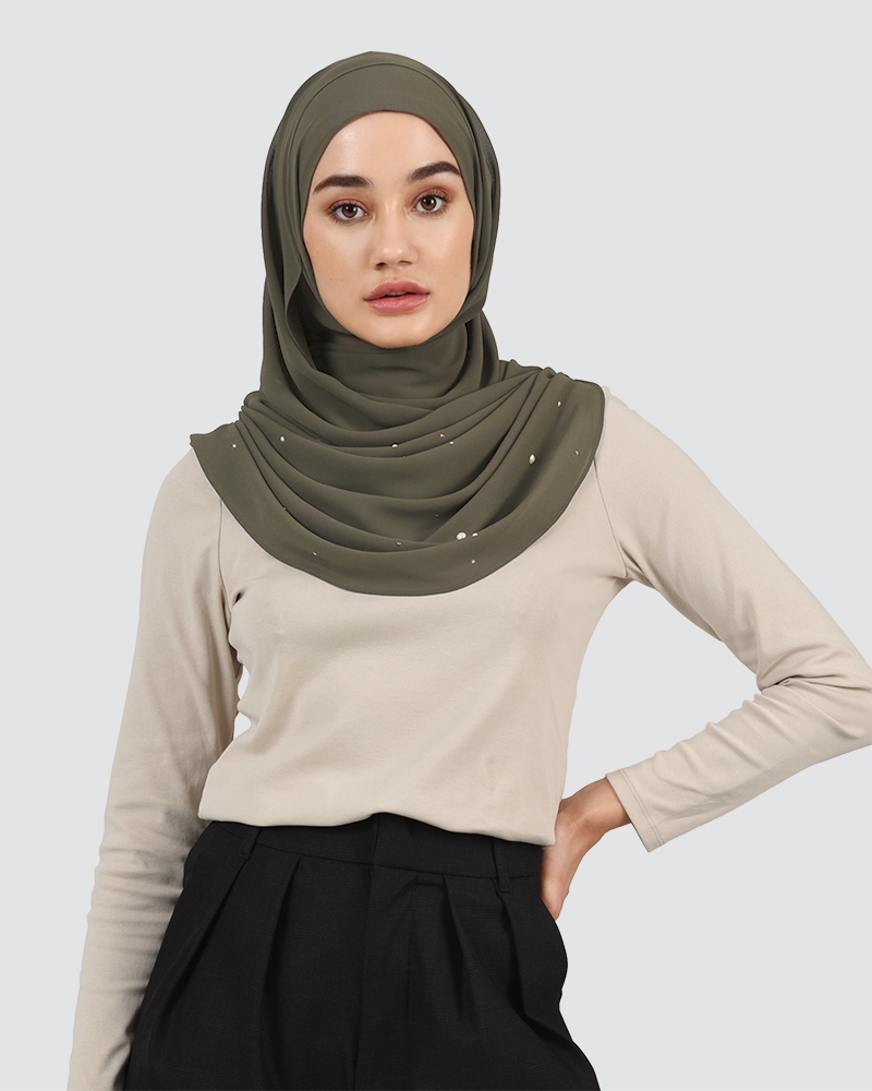 SARAH - DUSTY BROWN-GREEN OLIVE