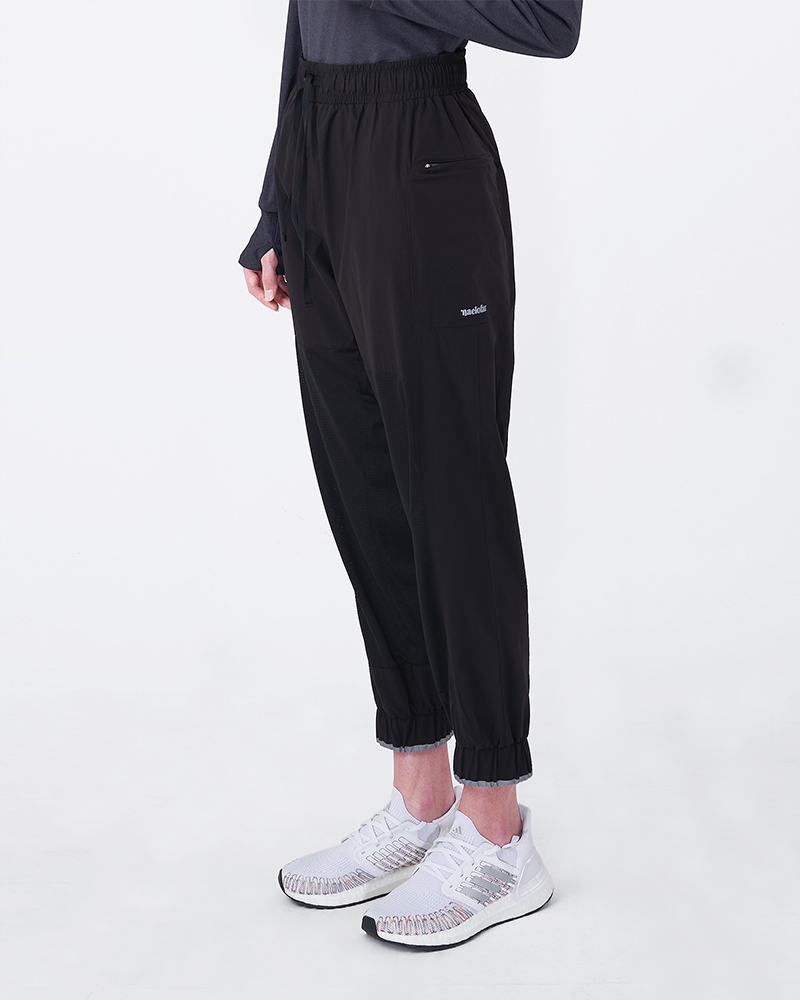 NYLON TRACK PANTS - BLACK