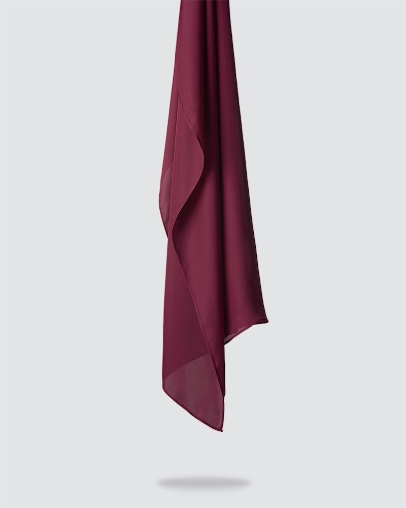 SWARA SATIN SHAWL  - BRIGHT DUSTY RASPBERRY