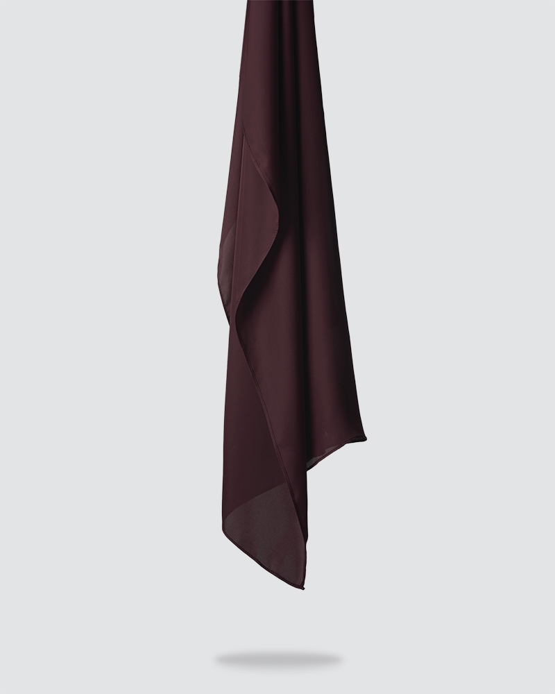 SWARA SATIN SHAWL  - DARK DUSTY BLOODRED