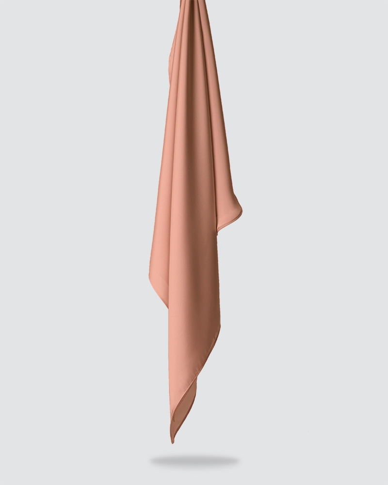 SWARA SATIN SHAWL  - DUSTY DEEP CORAL