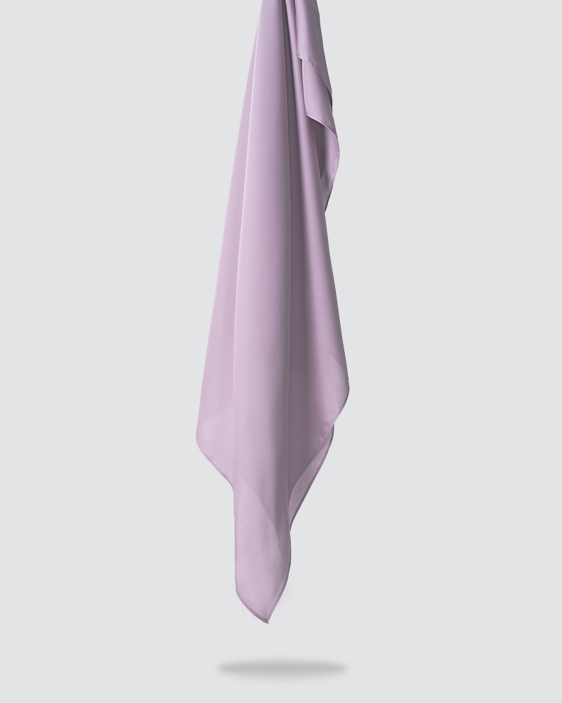 SWARA SATIN SHAWL  - LIGHT POWDER LAVENDER